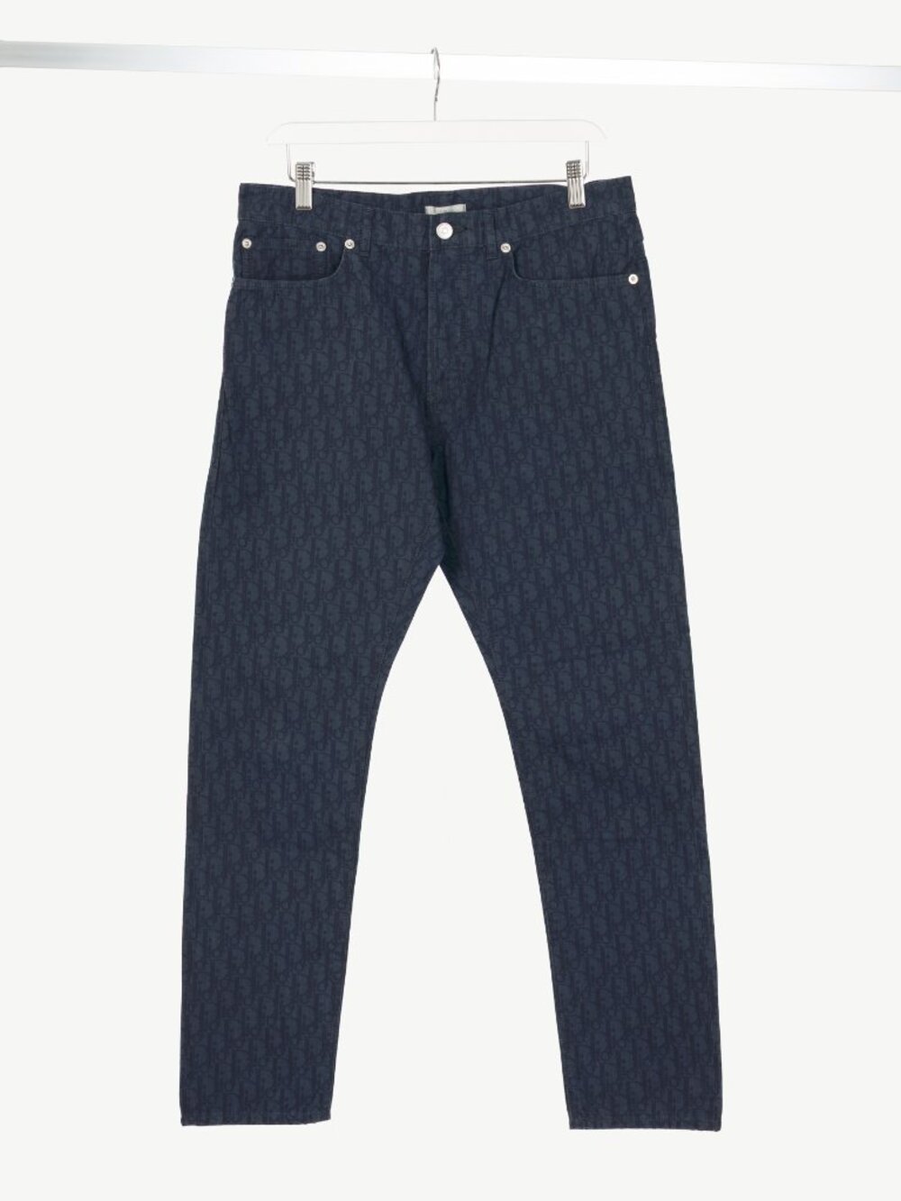 Christian Dior Slim 17-Regular Navy Oblique-Monogram Jeans